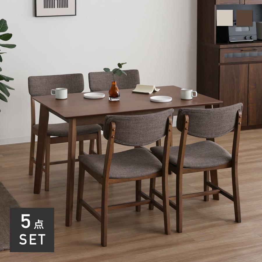VENTOTA 【5点セット】 ダイニングセット 4人 4人用 幅120cm ウッド