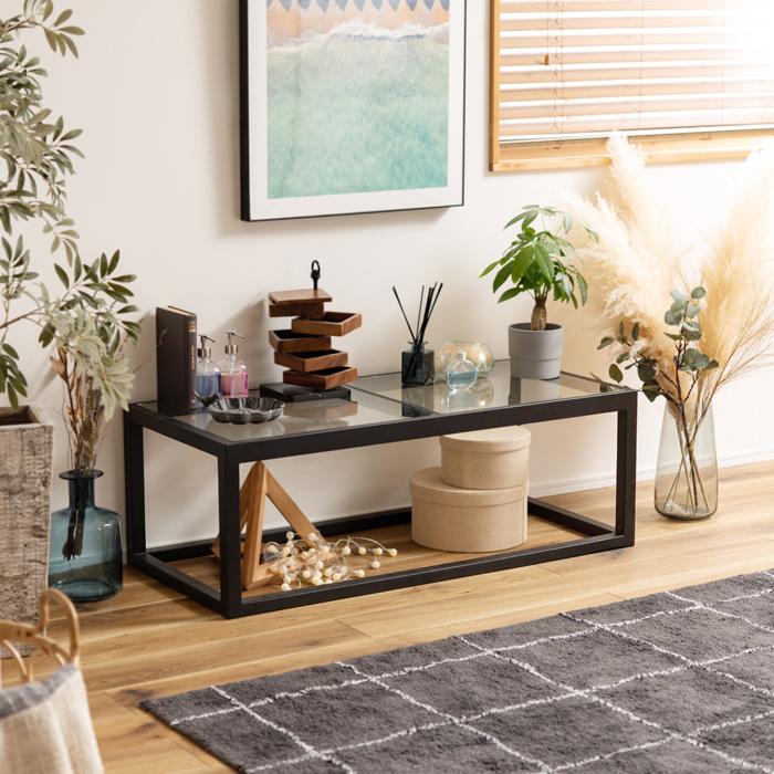 東谷 ガラステーブル 机 家具 テーブル ひとり暮らし センターテーブル