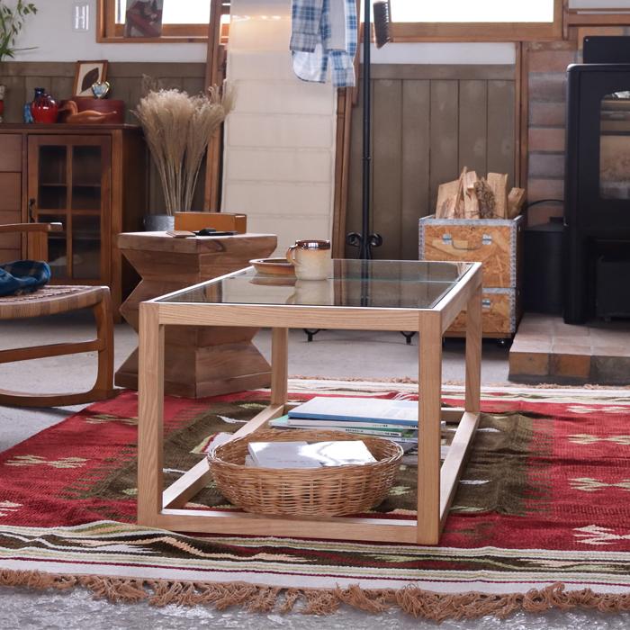 東谷 ガラステーブル 机 家具 テーブル ひとり暮らし センターテーブル