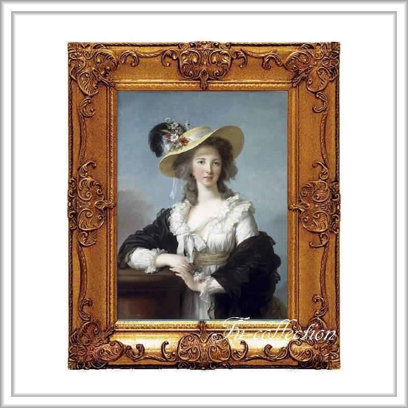 ポリニャック夫人額絵 ゴールドダブルフレーム Mサイズ 385M : エフ