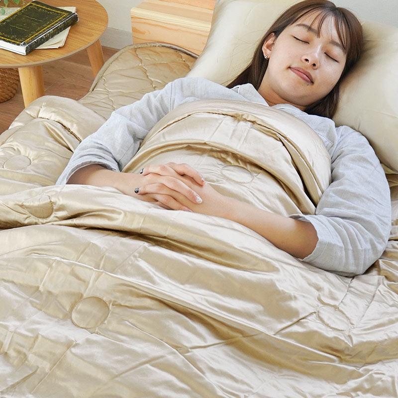 シルク肌掛け布団 シングル シルク（絹）＆コットン（綿）生地 日本製