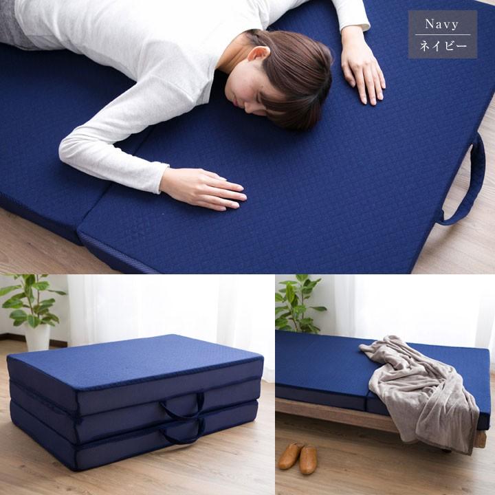 Colorsroom マットレス シングル 高反発 三つ折り 10cm ウレタン 3