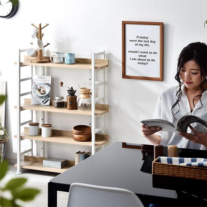 ワイエムワールド 本棚 オープンラック 書棚 スチールラック 北欧