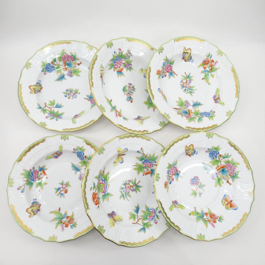 ヘレンド（HEREND） ヴィクトリア・ブーケ (VBO) 24cm スーププレート