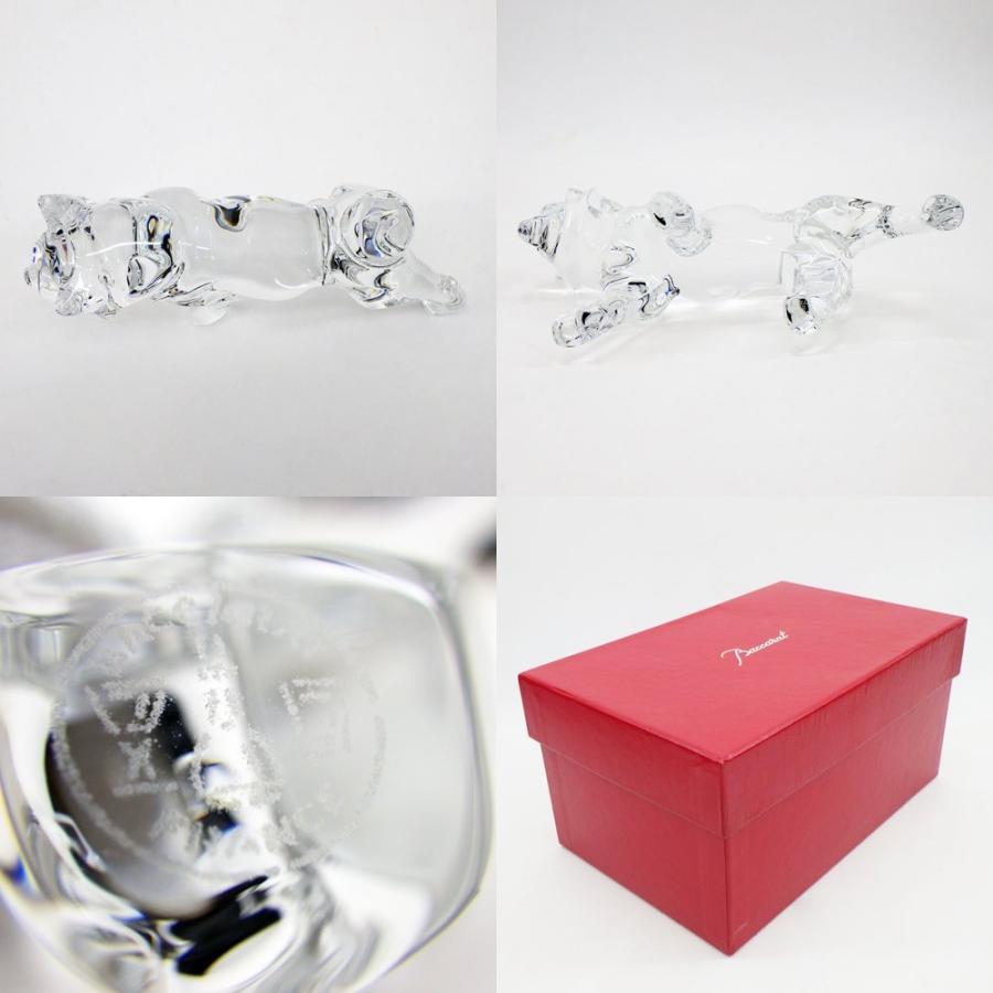 バカラ（Baccarat） 干支シリーズ 戌 クリア フィギュリン 箱付き