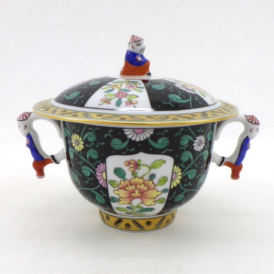 ヘレンド（HEREND） 西安の黒(SN) シノワズリ マンダリン シュガー