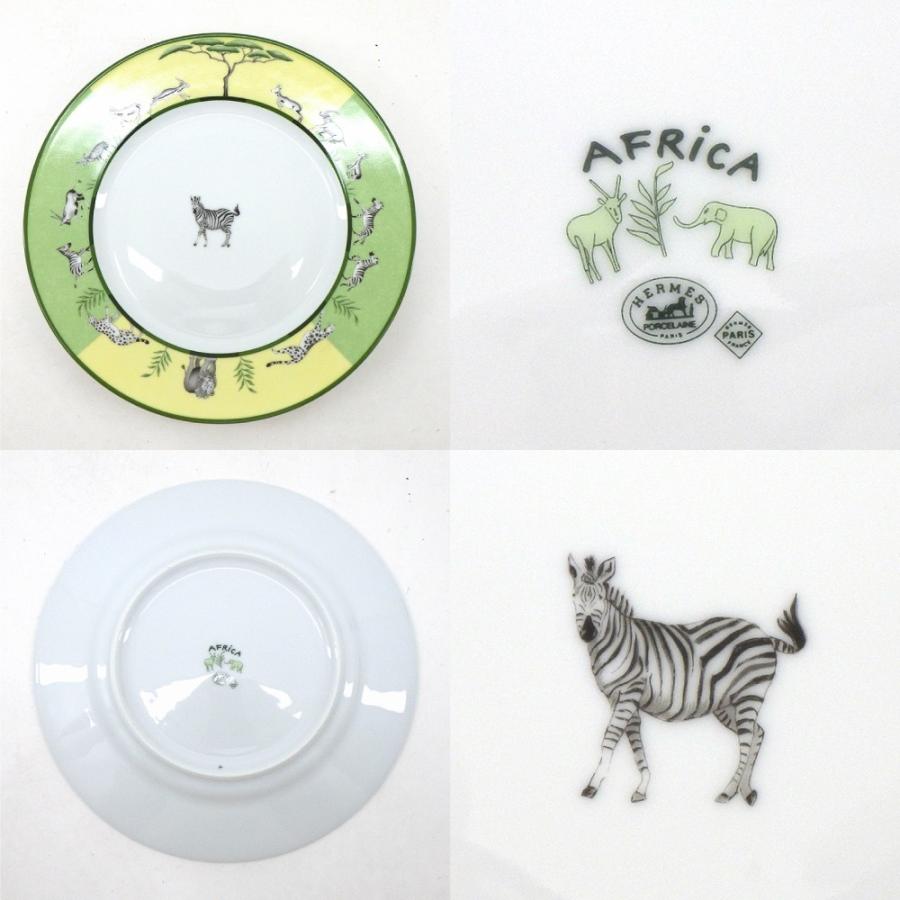 HERMES（エルメス） 美品 アフリカ プレート シマウマ キリン グリーン