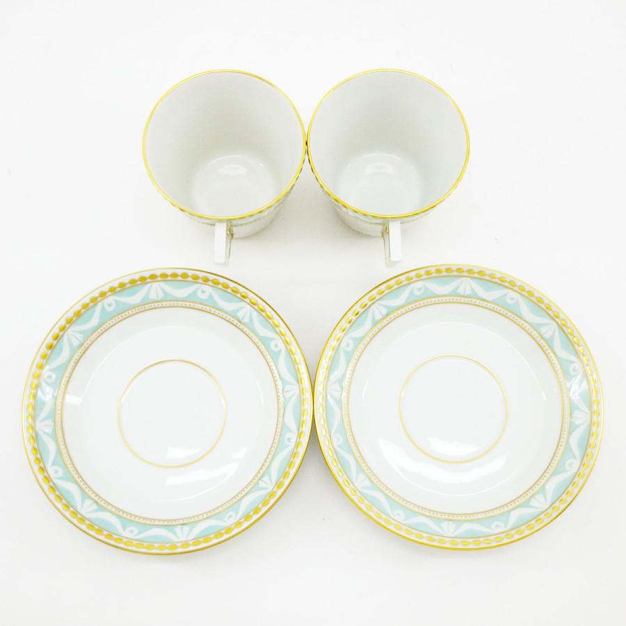 KPMベルリン クアランド26 グリーン カップ＆ソーサー ペア 2客 食器