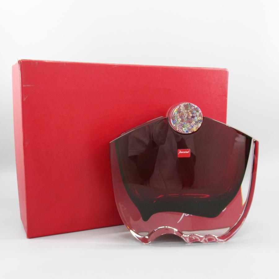 バカラ（Baccarat） オセアニア レッド フラワーベース 花瓶 箱付き