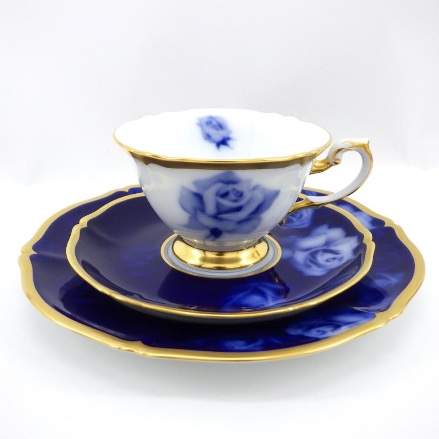 美品 Okuratouen 大倉陶園 ホワイトローズ トリオ ペア 計6点 箱付き