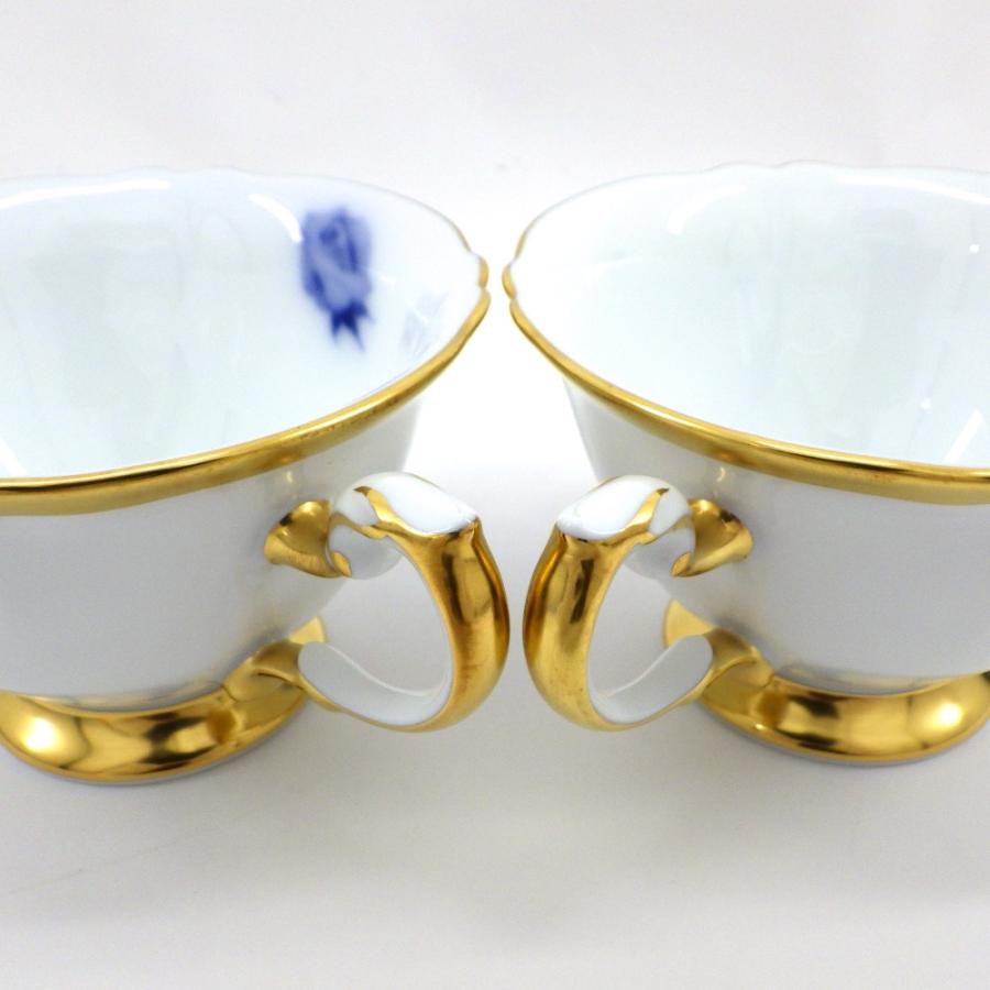 美品 Okuratouen 大倉陶園 ホワイトローズ トリオ ペア 計6点 箱付き