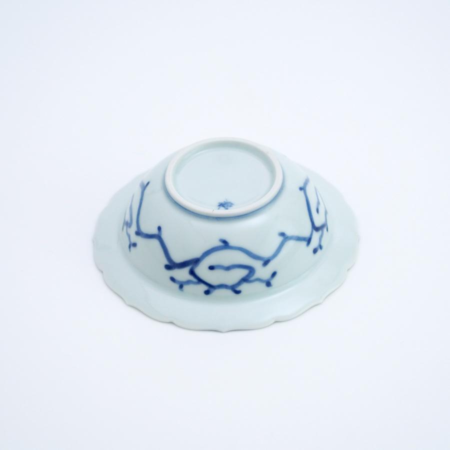 有田焼 取り鉢 染付伊万里牡丹紋13cm輪花小鉢【福珠窯（有田焼窯元