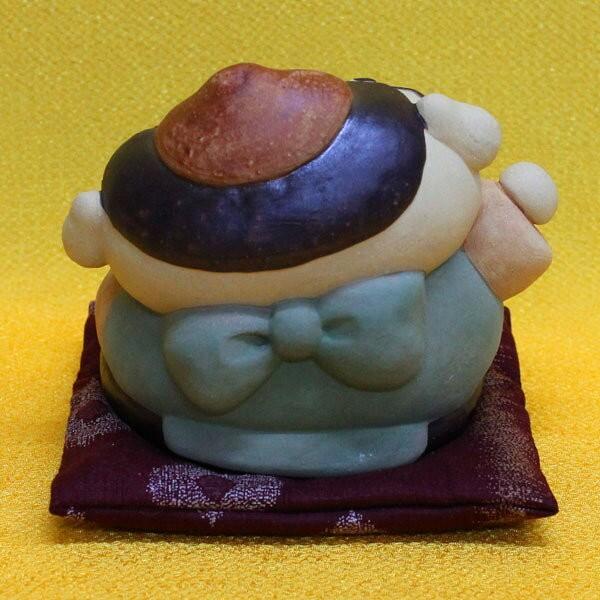 七福神 置物 日本製陶器 常滑焼【いっひっひ恵比寿(座布団付き)O-273