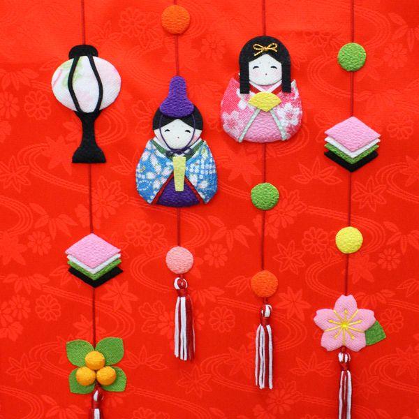 タペストリー 桃の節句 雛人形 お雛様(雛祭り・節句）桜とお雛様