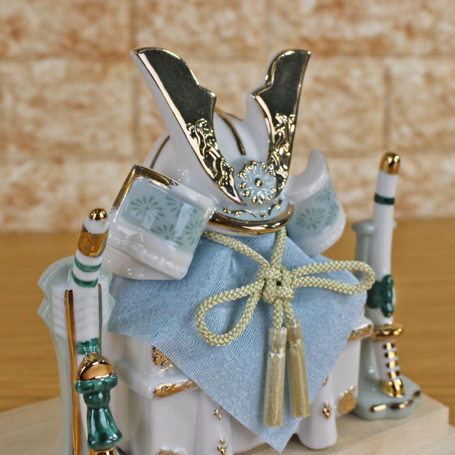 五月人形 兜飾り コンパクト おしゃれ モダン ケース入り (碧〜Aoi〜兜