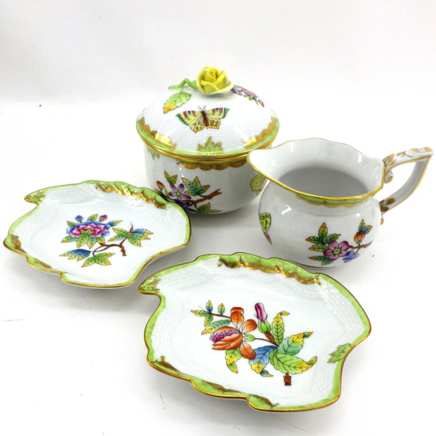 ヘレンド（HEREND） ヴィクトリアブーケ シュガーポット クリーマー