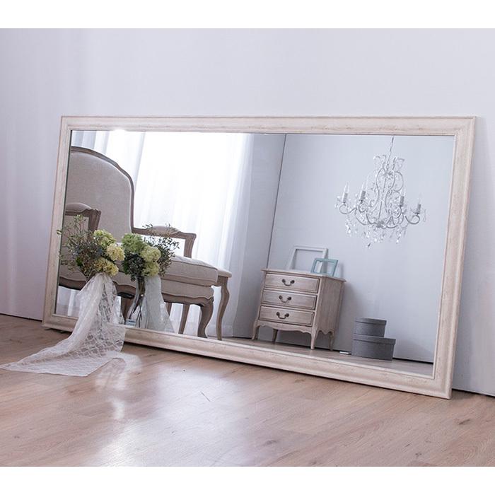 MINT 鏡 ミラー 幅90 全身 姿見 アンティーク調 大型 W90 ホワイト