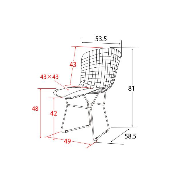 ワイヤーチェア チェア ミッドセンチュリー ハリーベルトイア