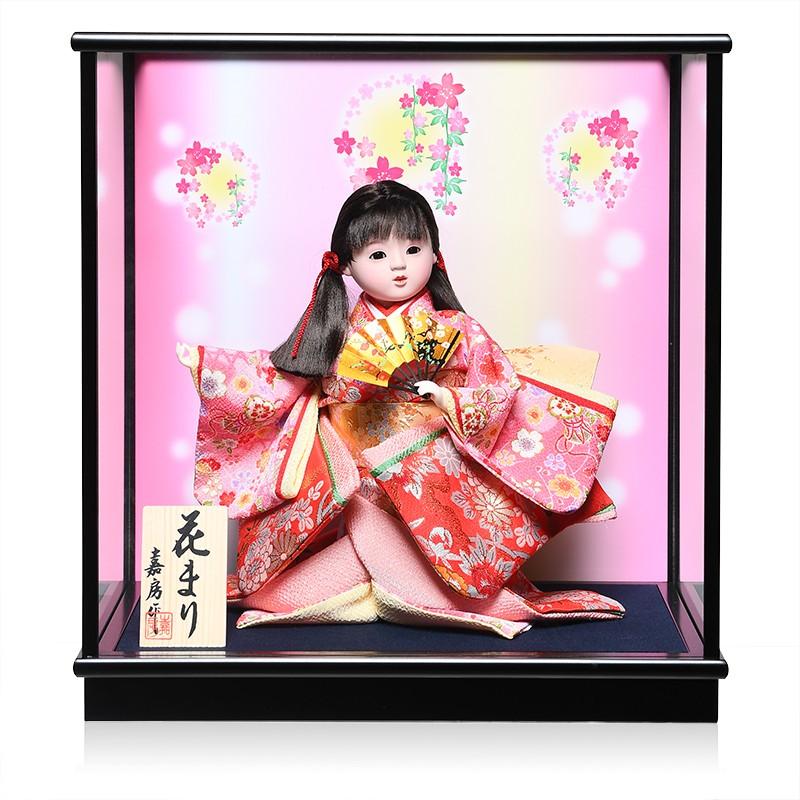 わらべ人形】【浮世・御所人形】7号花まり：嘉房作【雛人形】 : 人形の