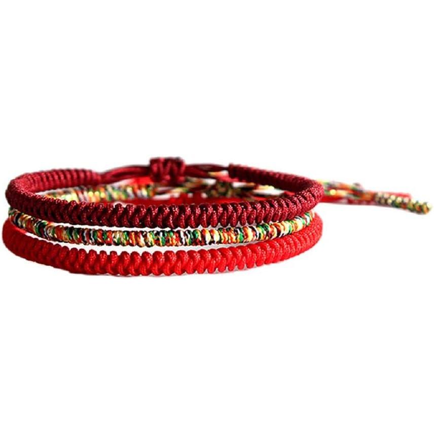 並行輸入品】中国幸運の赤い紐ブレスレット チベット仏教の祈り