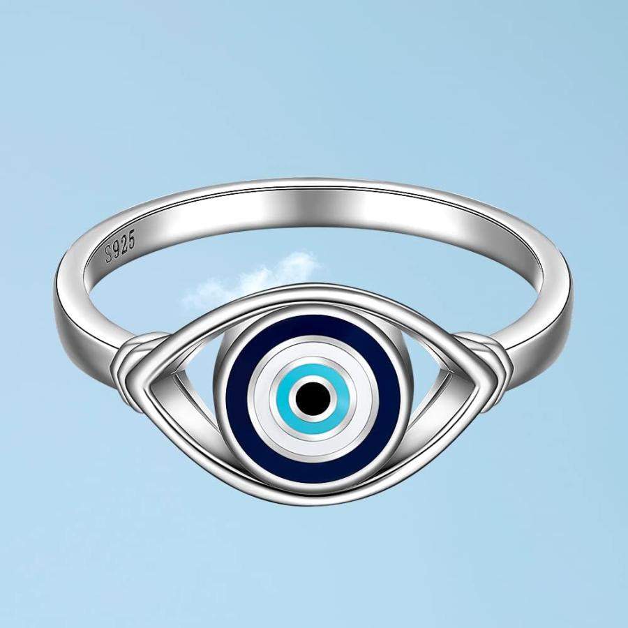 並行輸入品】イービルアイリング スターリングシルバー ブルー