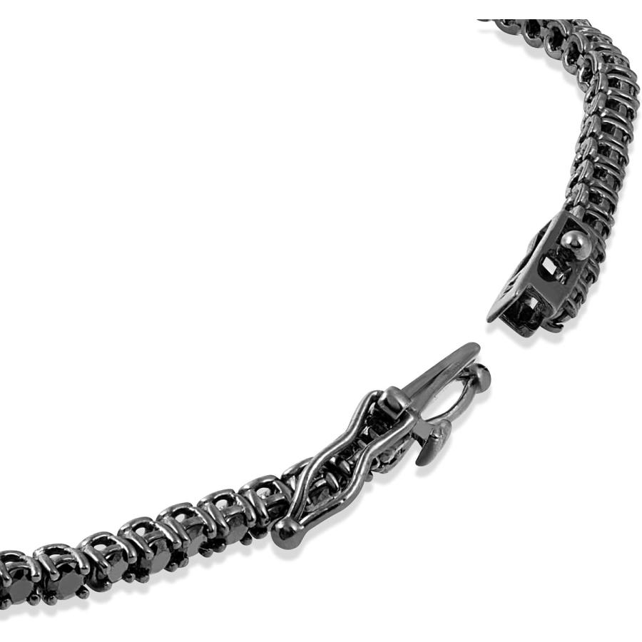 並行輸入品】4ct ブラックダイヤモンド テニスブレスレット 14K