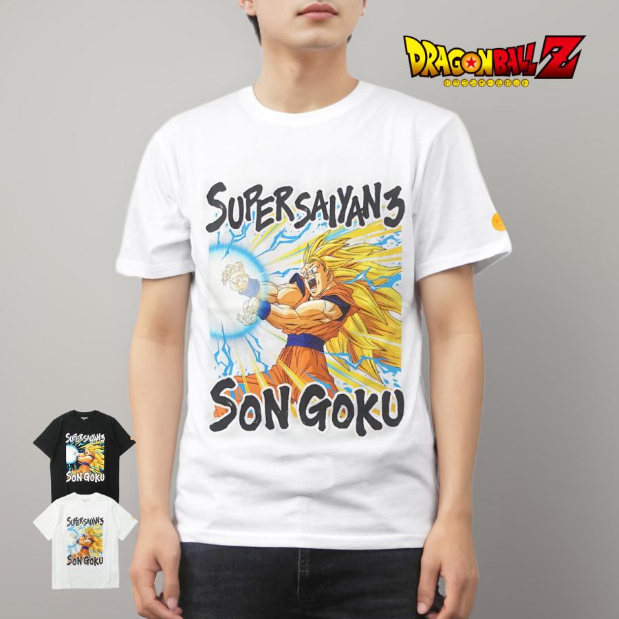 ドラゴンボール Z Tシャツ 悟空 かめはめ波 半袖 黒 白 ブラック