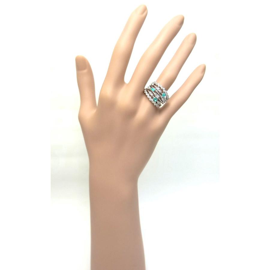 ネオンブルー特級石ブラジル産パライバトルマリン3石 プラチナリング