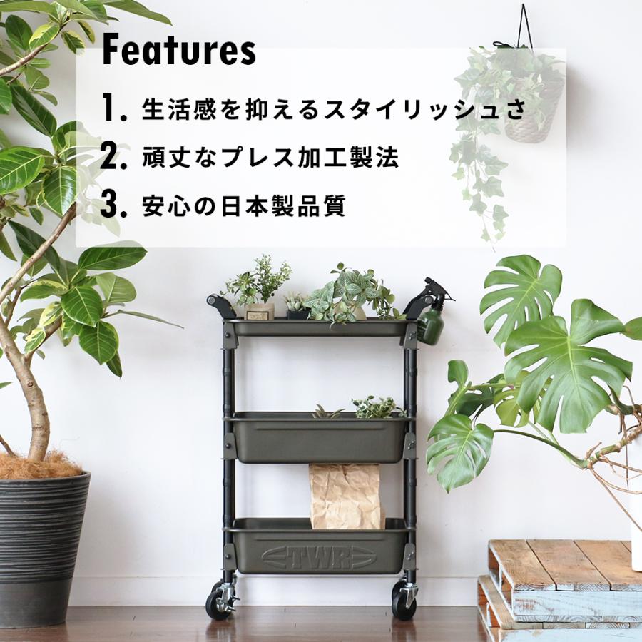 ICHIBA（市場） ワゴンラック ツールワゴン ロイヤル 1浅2深 ワゴン