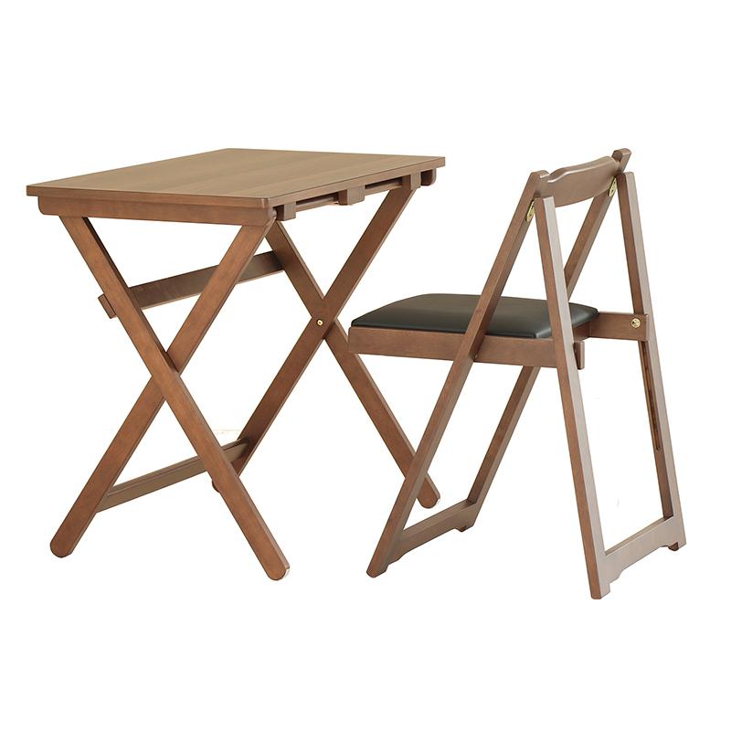 ICHIBA（市場） デスク チェア セット 木製 折りたたみ テーブル