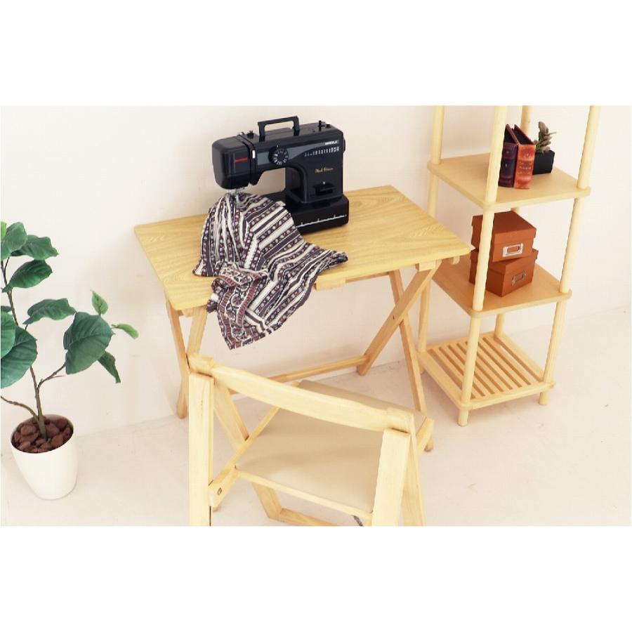 ICHIBA（市場） デスク チェア セット 木製 折りたたみ テーブル