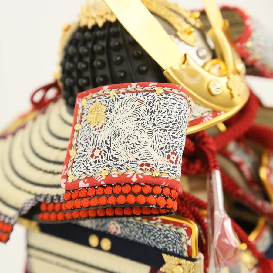 五月人形 鈴甲子雄山 人形工房天祥限定オリジナル 奉納鎧 1/5鎧 白糸威