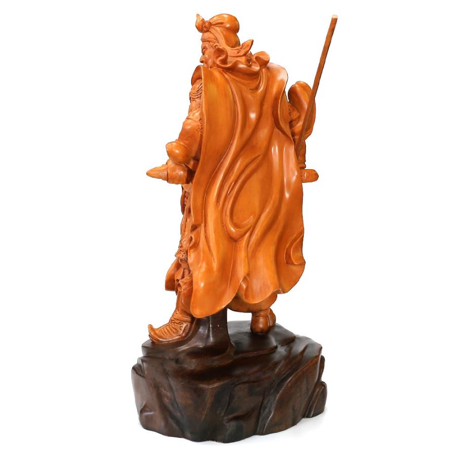 置物 関羽 三国志 樹脂製 風水 アイテム 彫刻風 商売の神様 開運 金運
