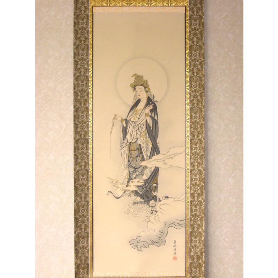 掛け軸 掛軸 雲上観音 (左向き) 吉田真秋 (真作・新品) : 掛け軸の専門