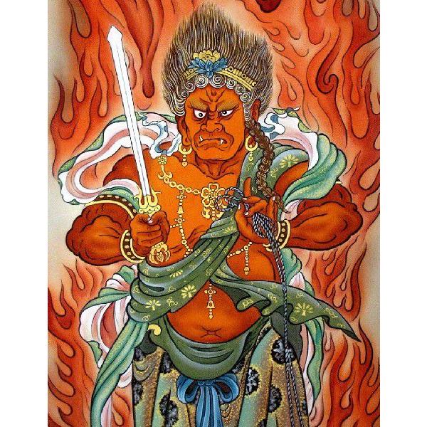 掛け軸 掛軸 不動明王 赤不動 古田瑞洸 (真作・新品） : 掛け軸の専門