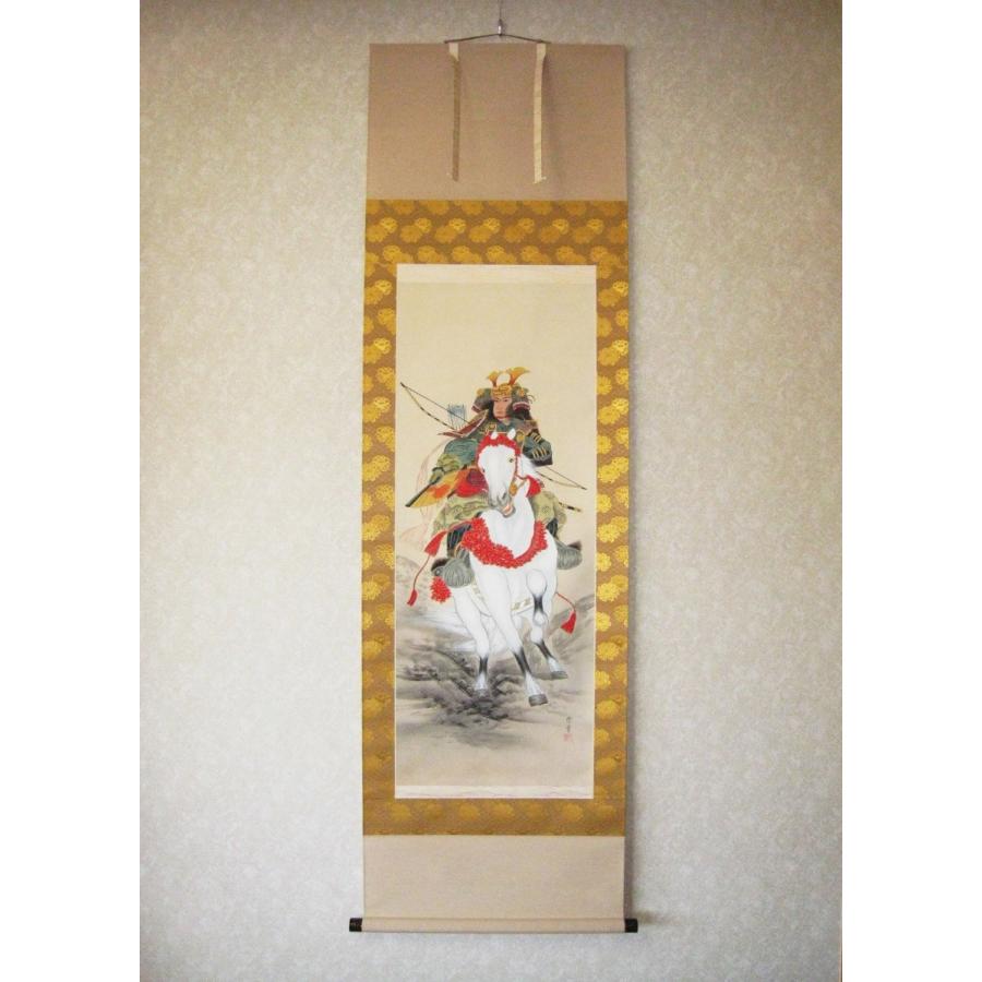 掛け軸 掛軸 武者(白馬) 森 雪堂 (真作・新品) : 掛け軸の専門店 香遊