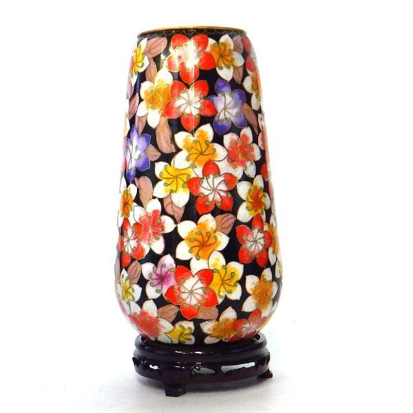 七宝焼き 七宝焼 昭和レトロ雑貨 昭和レトロ インテリア 花柄 花瓶