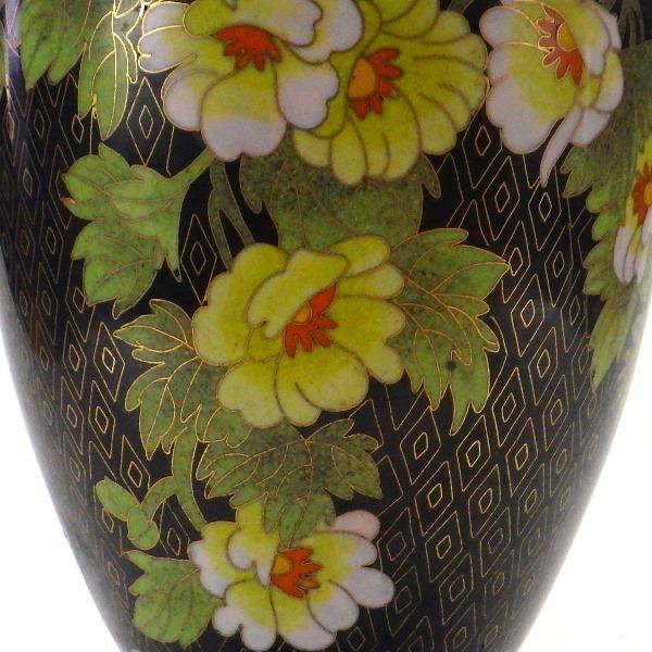 七宝焼き 七宝焼 昭和レトロ雑貨 昭和レトロ インテリア 花柄 花瓶