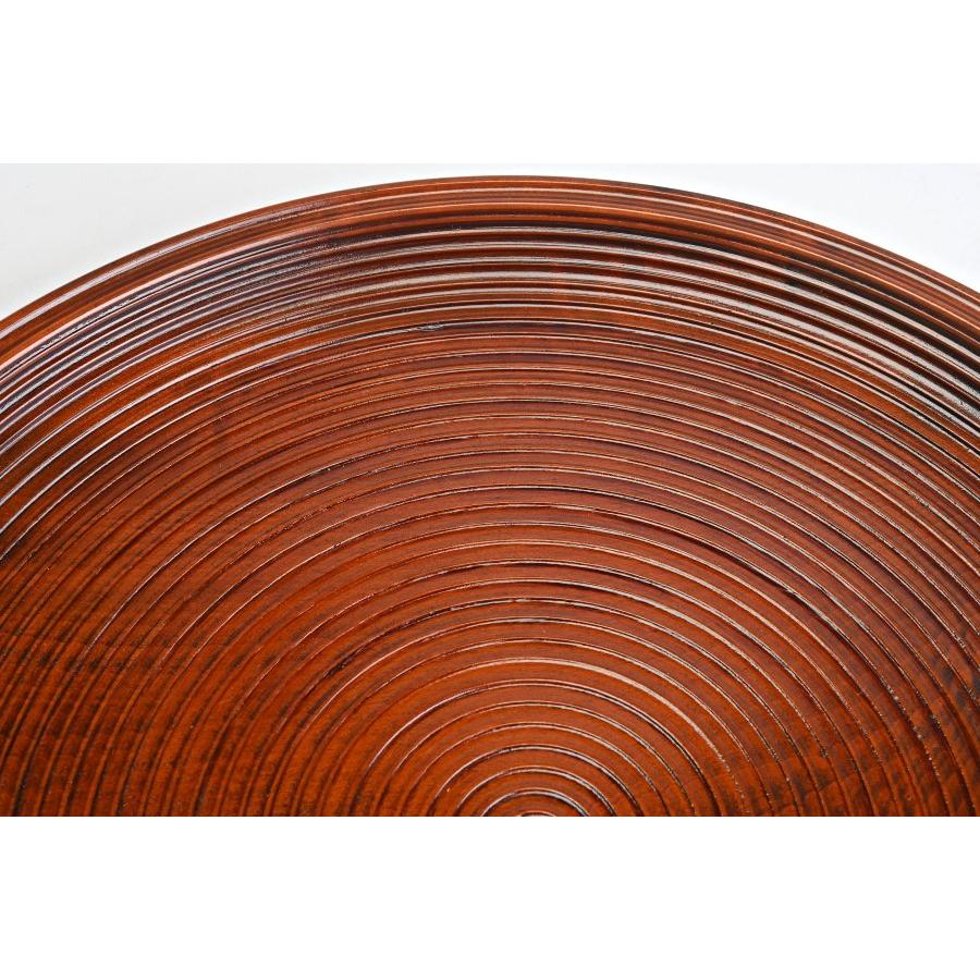 塗師 助田宗明 山中塗 千筋拭き漆塗 乱盆 共箱付 茶道具 表千家 点前盆