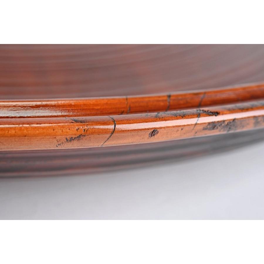 塗師 助田宗明 山中塗 千筋拭き漆塗 乱盆 共箱付 茶道具 表千家 点前盆