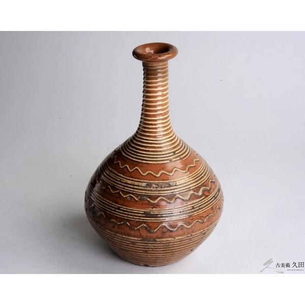 古丹波 えへん徳利 イッチン 筒描 酒器古民芸 花瓶 花器 : 古美術久田