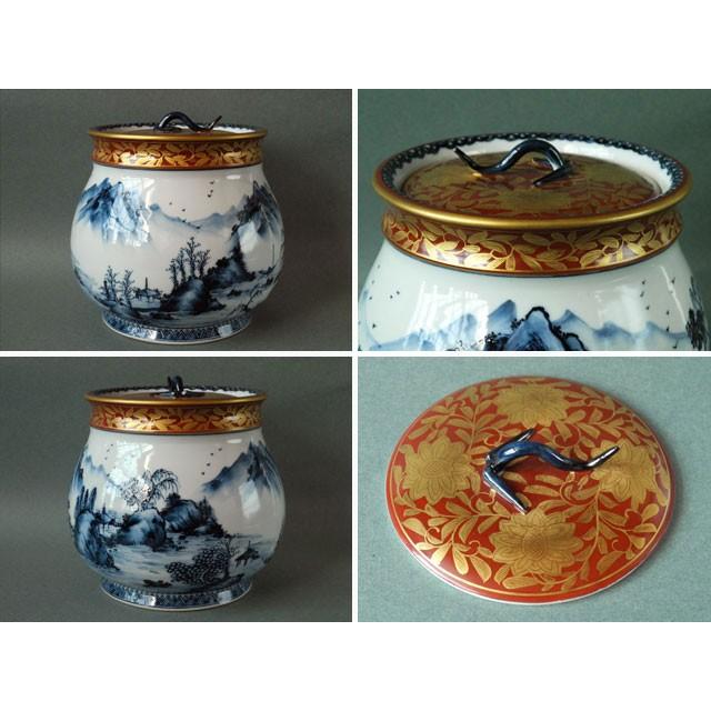 五山窯 林淡幽作 染付山水文図 水指 : 古美術植松 - 通販 - Yahoo