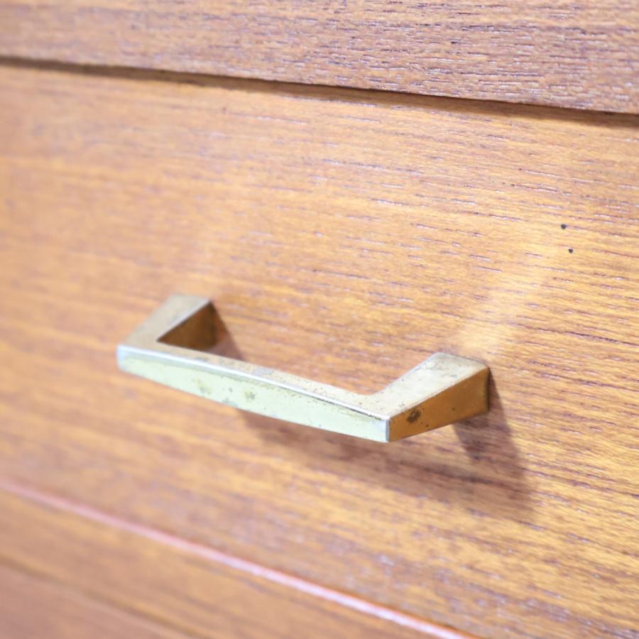 北欧デンマーク チーク材 ソーイングワゴン キャビネット キャスター付