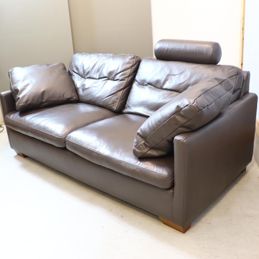 KEYUCA ケユカ ゴーダ 本革 2.5人掛けソファ ラブソファ ヘッドレスト