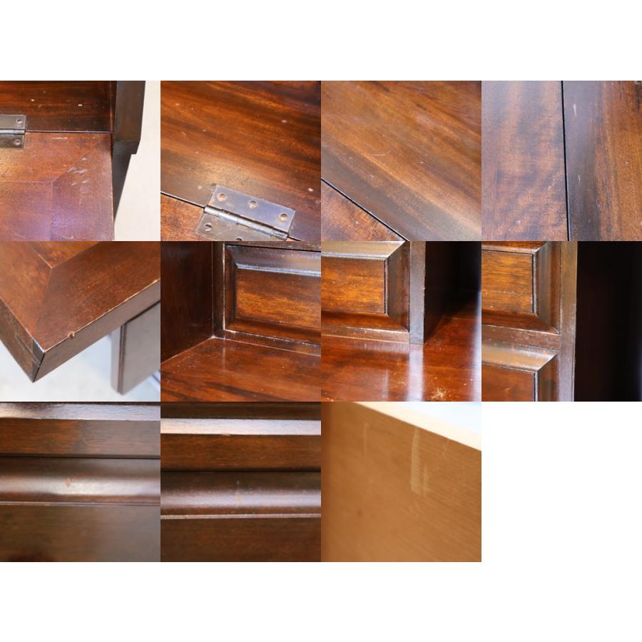 松本民芸家具 ミズメザクラ無垢材 重H型ボールフットビューロー