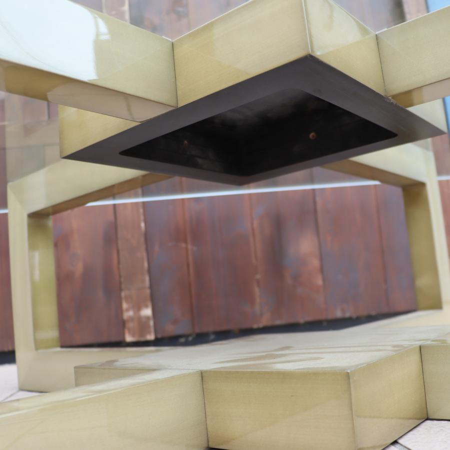 IDC OTSUKA 大塚家具 デコレ ガラス リビングテーブル スクエア