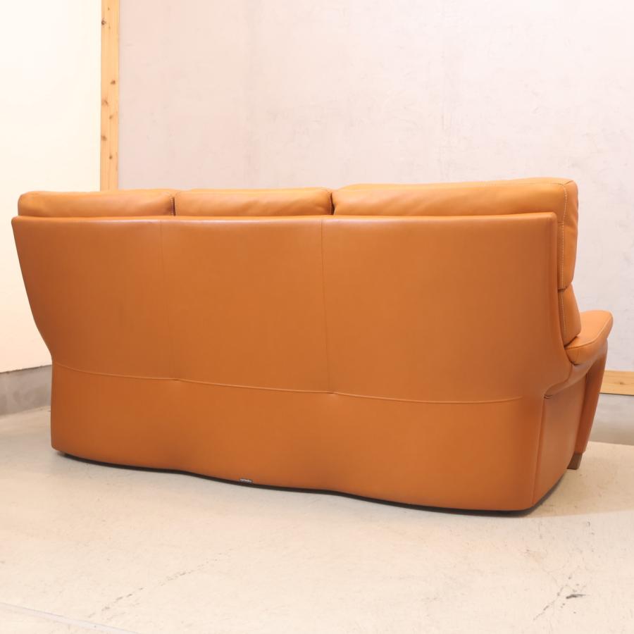 karimoku カリモク家具 ZW73 本革 3人掛けソファー 3シーターソファ