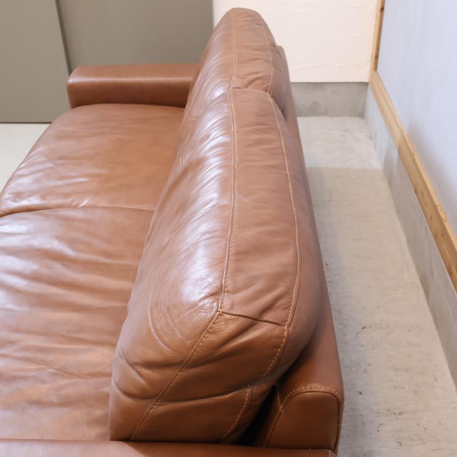 unico ウニコ TERRA テラ レザー フェザー 3人掛けソファー 総皮革