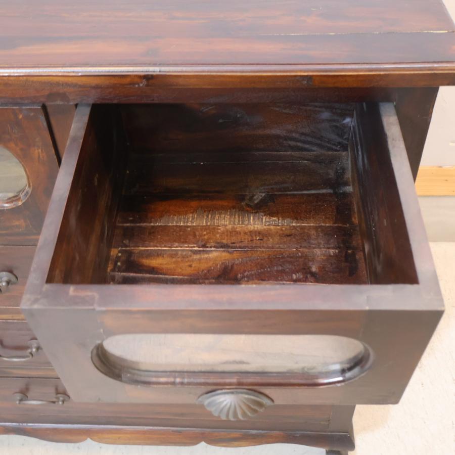 B-COMPANY ビーカンパニー 古木無垢材 4段チェスト マホガニー材