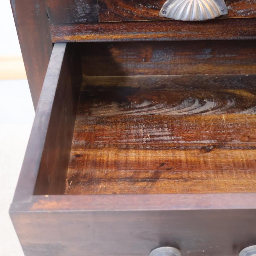 B-COMPANY ビーカンパニー 古木無垢材 4段チェスト マホガニー材